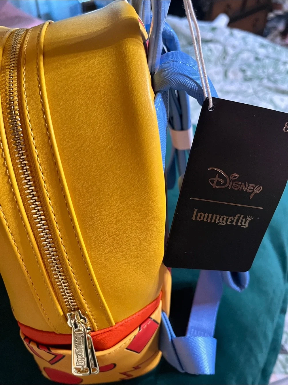 Loungefly Disney Aladdin Genie Yellow Blue Red Mini Backpack    NWT